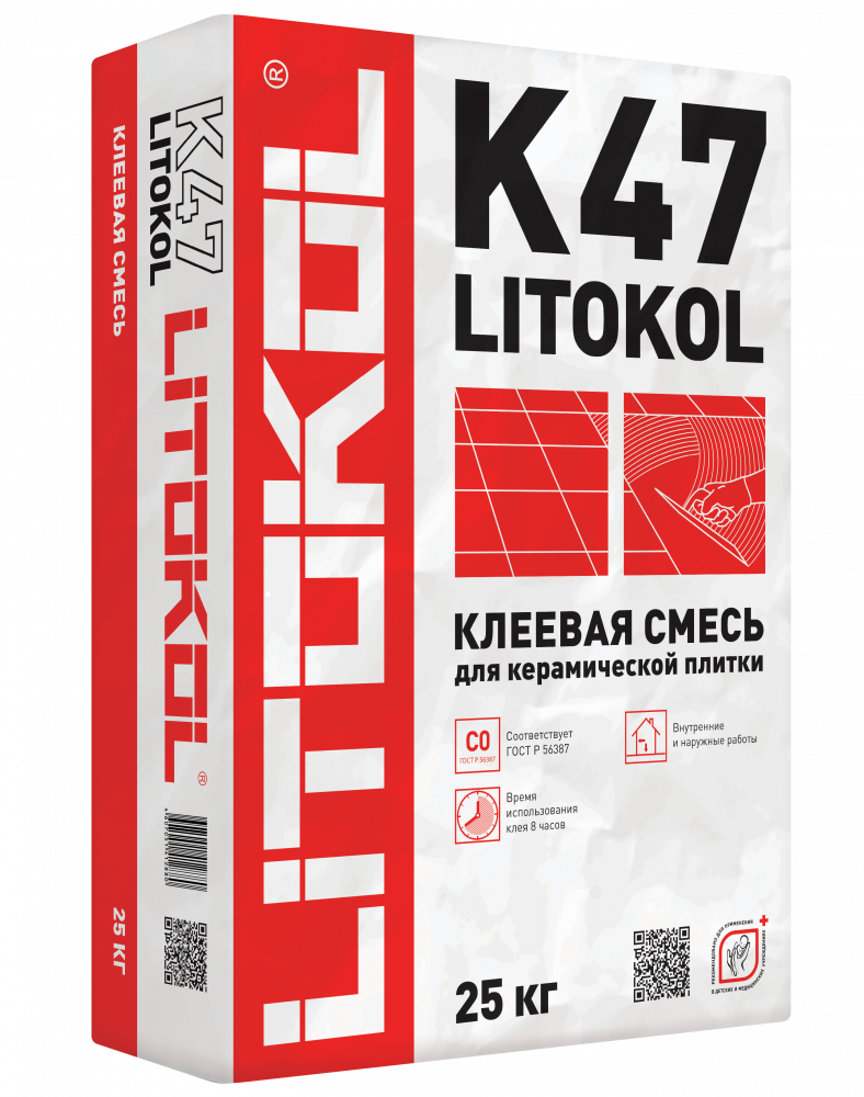Купить LitoKol K47 серый-клеевая смесь 25kg bag в Екатеринбурге #2