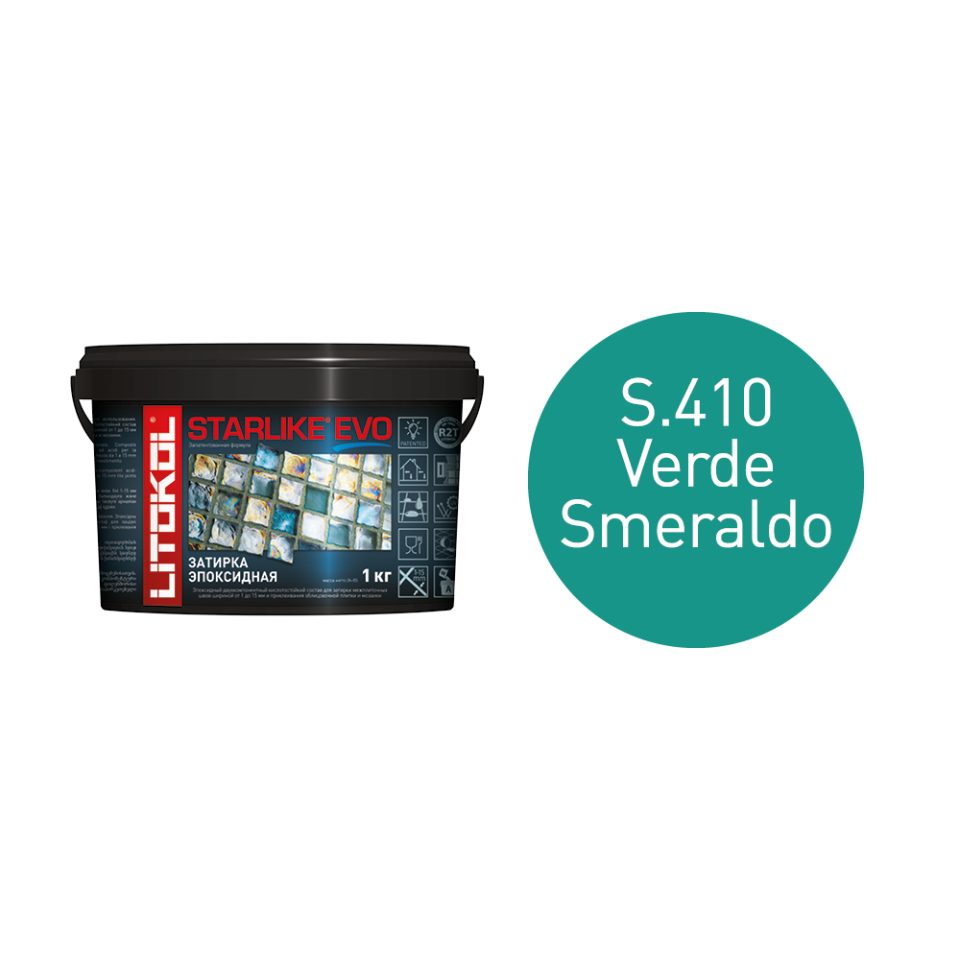 Купить STARLIKE EVO S.410 VERDE SMERALDO затир.смесь (1kg bucket) в Екатеринбурге