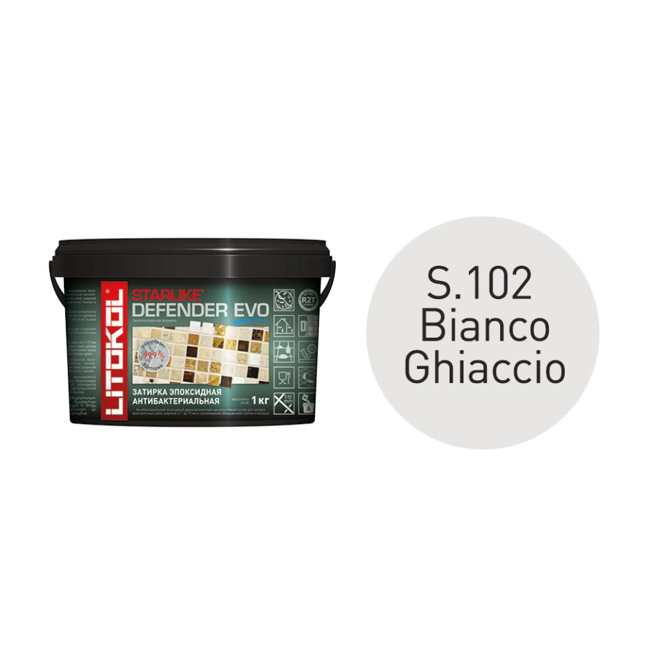 Купить STARLIKE Defender EVO S.102 Bianco Ghiaccio (белый) антибакт.затир.смесь 2kg bucket в Екатеринбурге #2