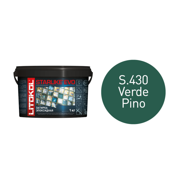 Купить STARLIKE EVO S.430 VERDE PINO затир.смесь (1kg bucket) в Уфе-1
