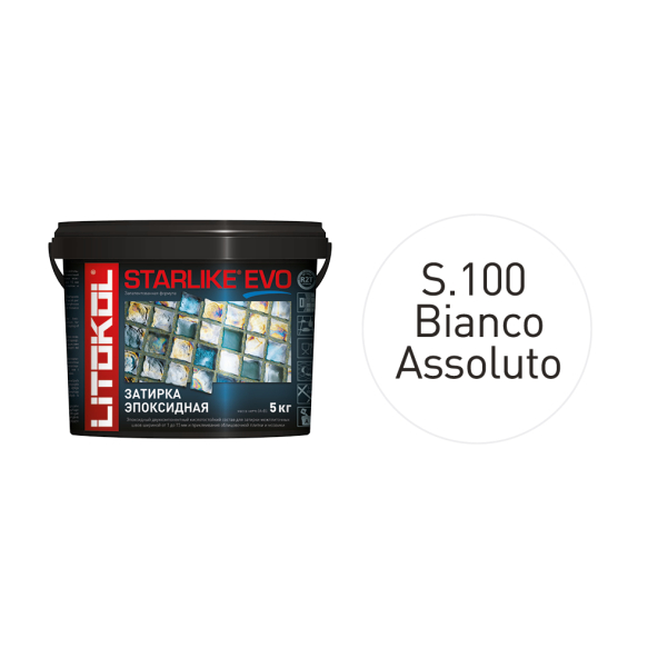Купить STARLIKE EVO S.100 BIANCO ASSOLUTO затир.смесь (5kg bucket) в Новосибирске-1