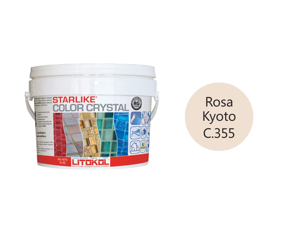 Купить LITOCHROM Starlike C.355 СOLORCRYSTAL RosaKyoto 2,5kg bucket в Екатеринбурге