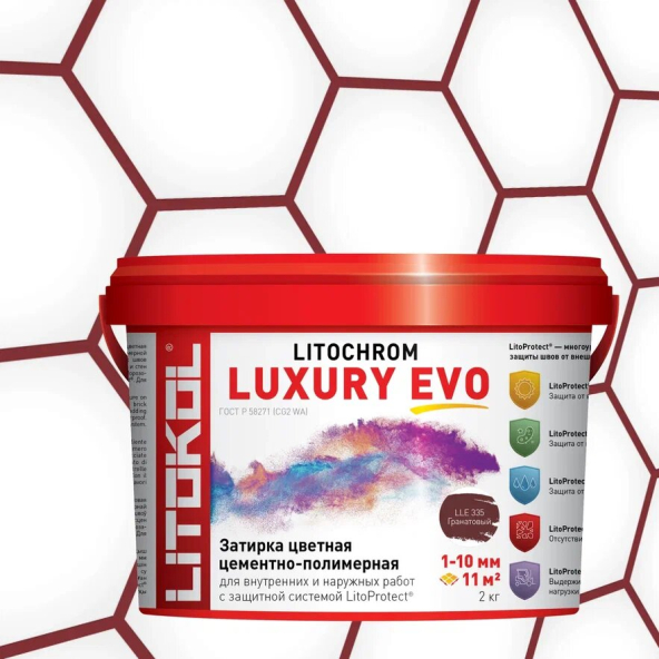 Купить LITOCHROM LUXURY EVO LLE 335 Гранатовый 2kg bucket в Новосибирске-1