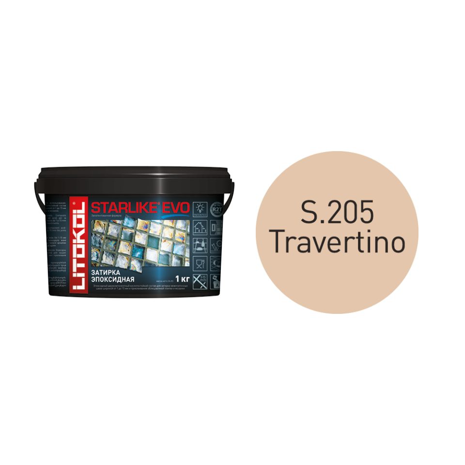 Купить STARLIKE EVO S.205 TRAVERTINO затир.смесь (1kg bucket) в Екатеринбурге #2