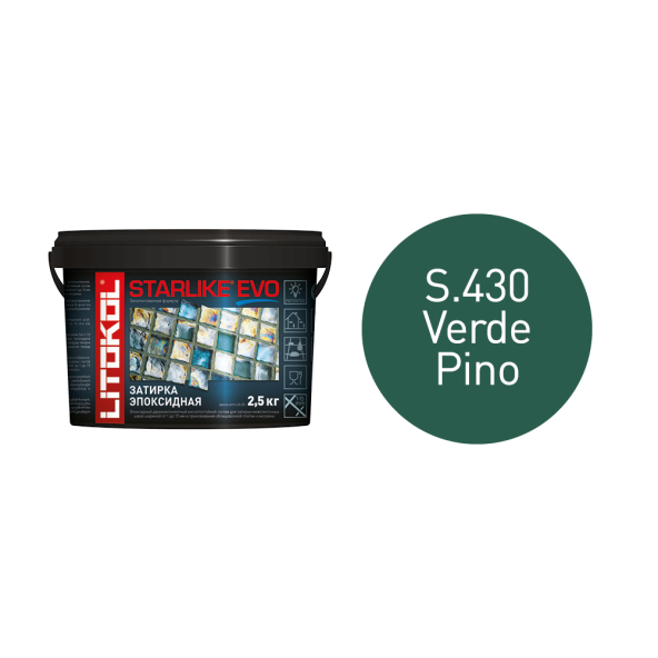 Купить STARLIKE EVO S.430 VERDE PINO затир.смесь (2,5kg bucket) в Санкт-Петербурге-1