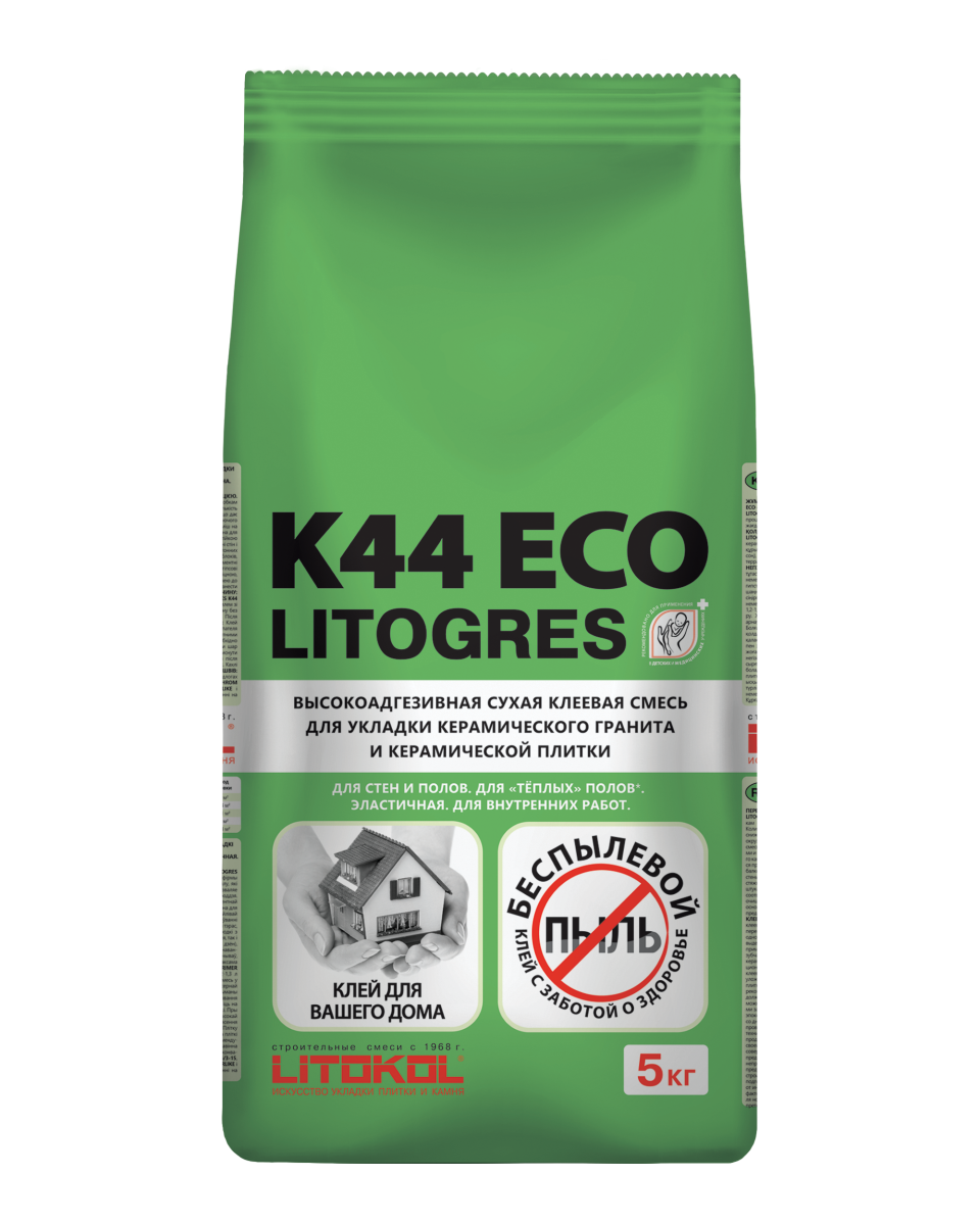 Купить Litogres К44 ECO- беспылевая клеевая смесь 5kg Al.bag в Екатеринбурге