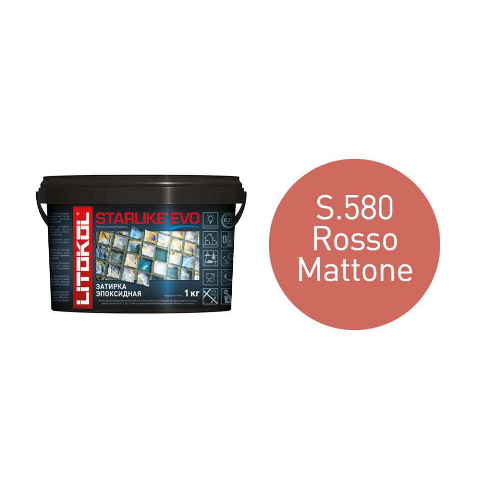 Купить STARLIKE EVO S.580 ROSSO MATTONE затир.смесь (1kg bucket) в Екатеринбурге