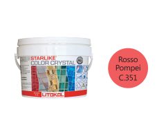 Купить LITOCHROM Starlike C.351 СOLORCRYSTAL RossoPompei 2,5kg bucket в Екатеринбурге