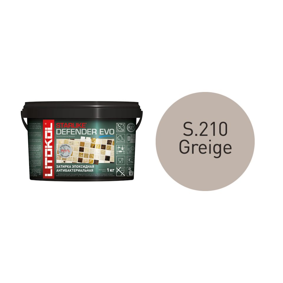 Купить STARLIKE Defender EVO S.210 GREIGE антибакт.затир.смесь 1kg bucket в Екатеринбурге