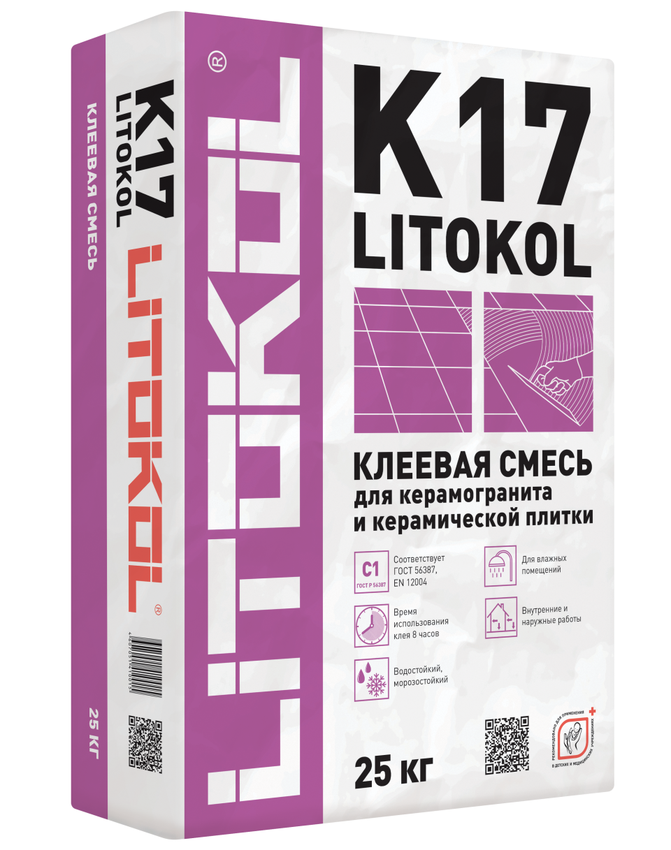 Купить LitoKol K17-клеевая смесь 25kg bag в Екатеринбурге