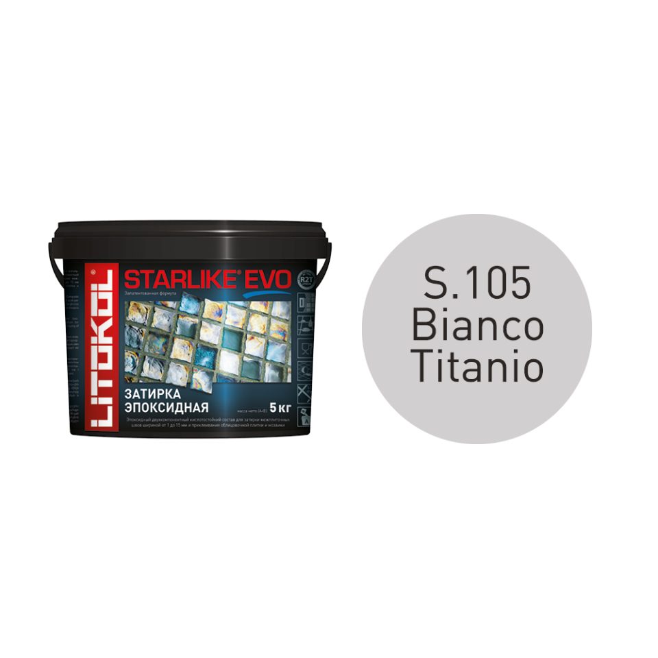 Купить STARLIKE EVO S.105 BIANCO TITANIO затир.смесь (5kg bucket) в Екатеринбурге #2