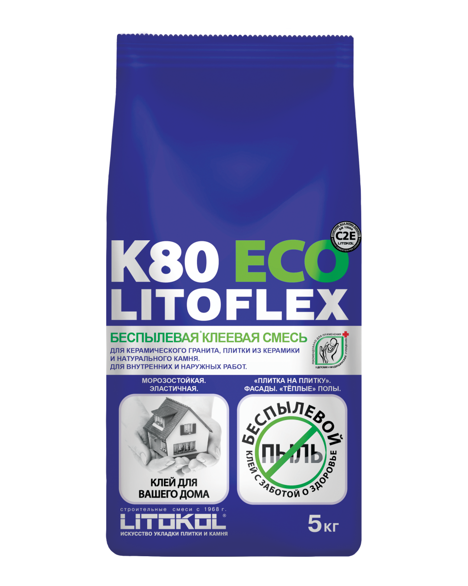 Купить LITOFLEX K80 ECO серый-клеевая смесь 5kg bag в Екатеринбурге #2