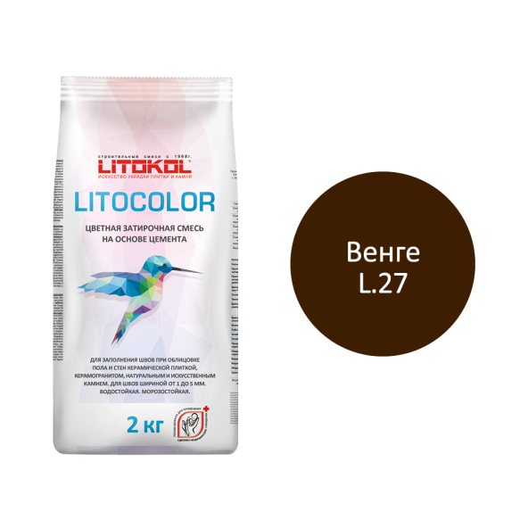 Купить LITOCOLOR L.27 венге - затир. смесь 2kg Al.bag в Казани-1