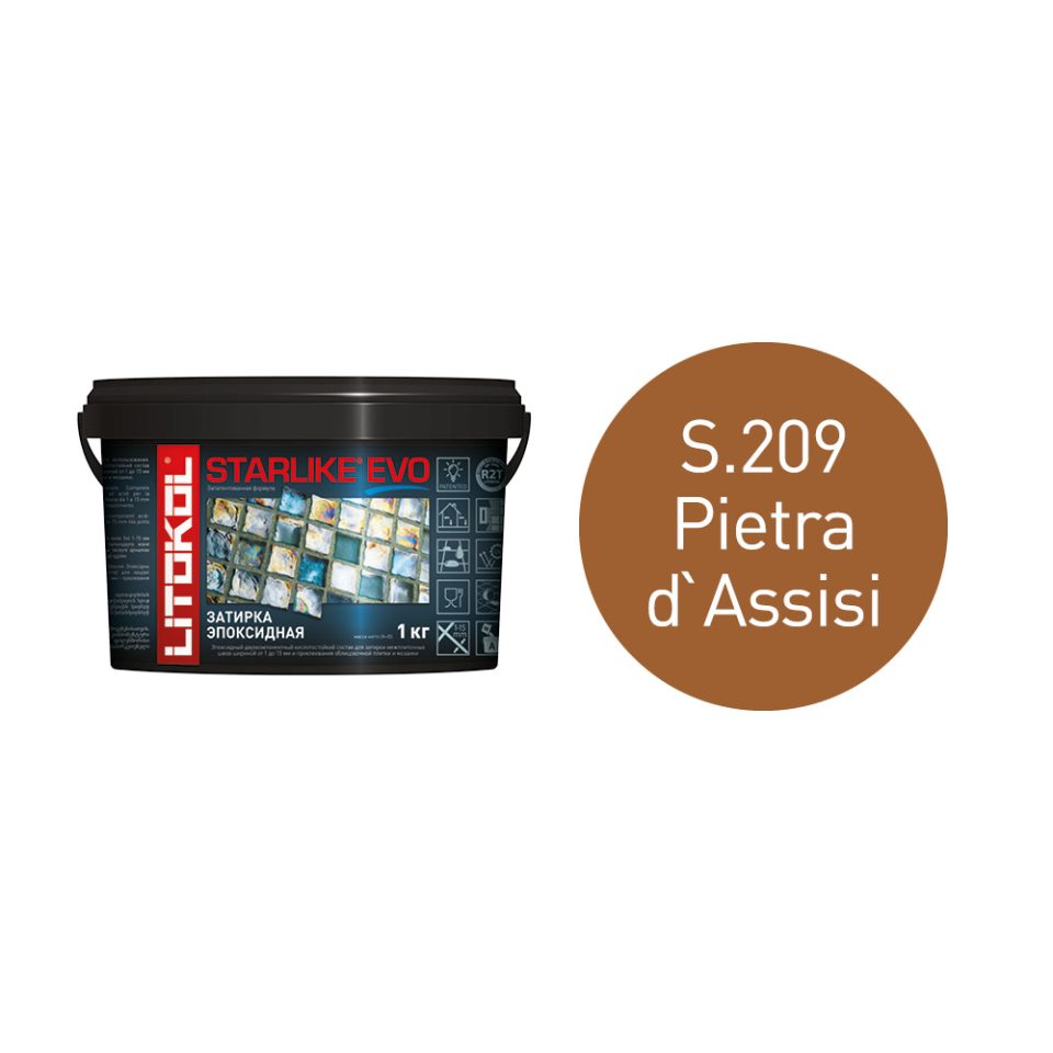 Купить STARLIKE EVO S.209 PIETRA D`ASSISI эпоксидный состав 1,0 kg bucket в Екатеринбурге #2