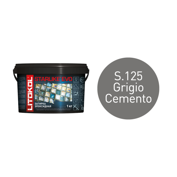 Купить STARLIKE EVO S.125 GRIGIO CEMENTO затир.смесь (1kg bucket) в Белгороде-2