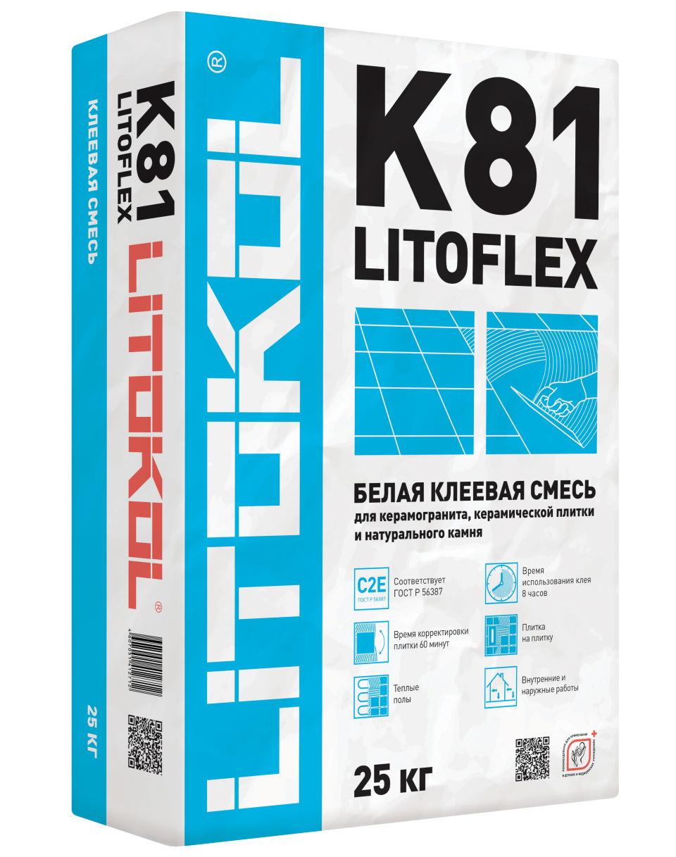 Купить LitoFlex K81 белый-клеевая смесь 25kg bag в Екатеринбурге #2
