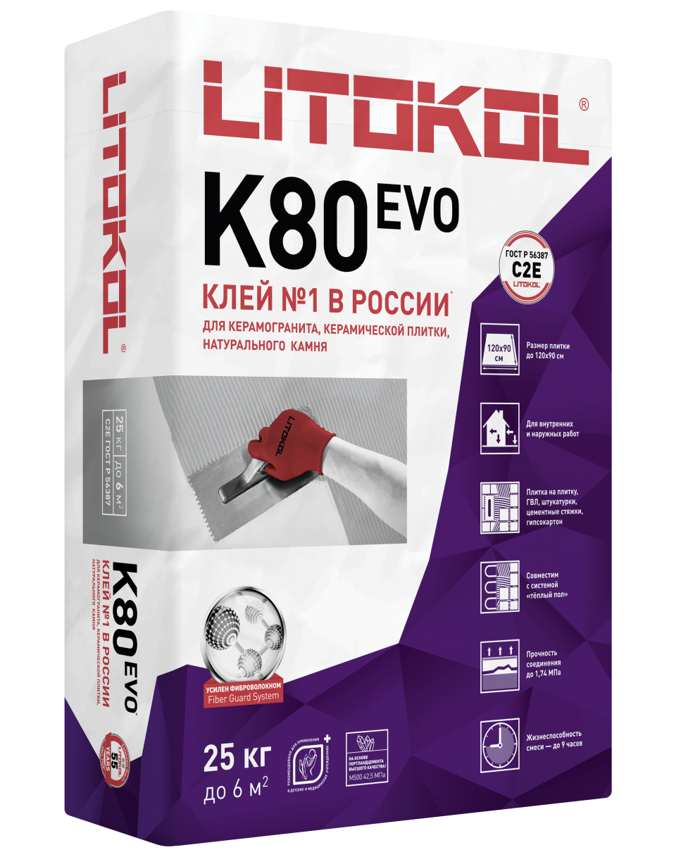 Купить LitoFlex K80-клеевая смесь (25kg bag) в Екатеринбурге